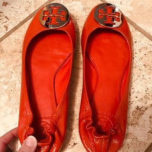Tory Burch Reva flats orange